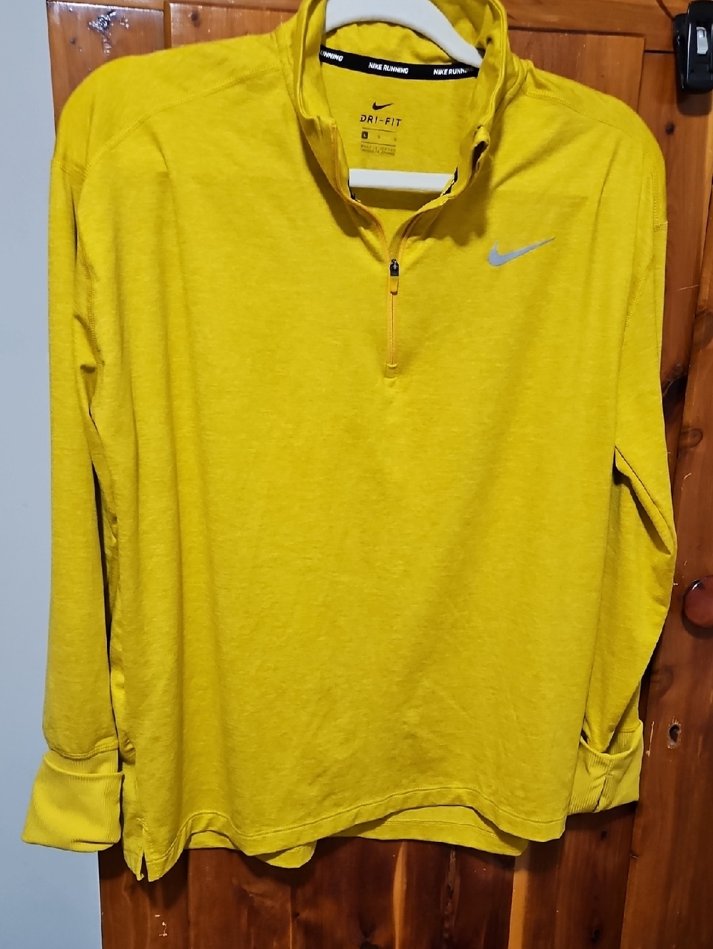 Nike Yellow Quarter-Zip Dri-Fit Pullover